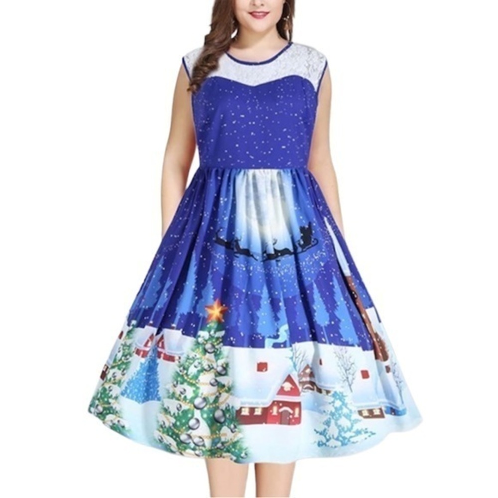 Women’s Christmas Flared Dress